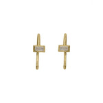 Baguette Diamond Hoops