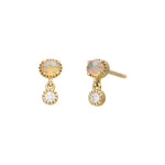 Opal-Diamond Danglers