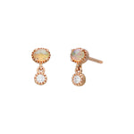 Opal-Diamond Danglers