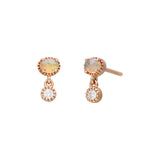 Opal-Diamond Danglers