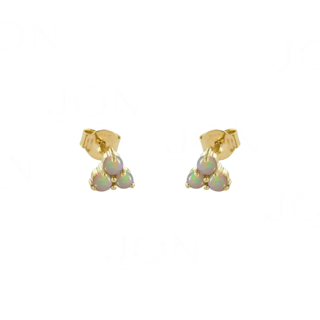 Three Opal Studs