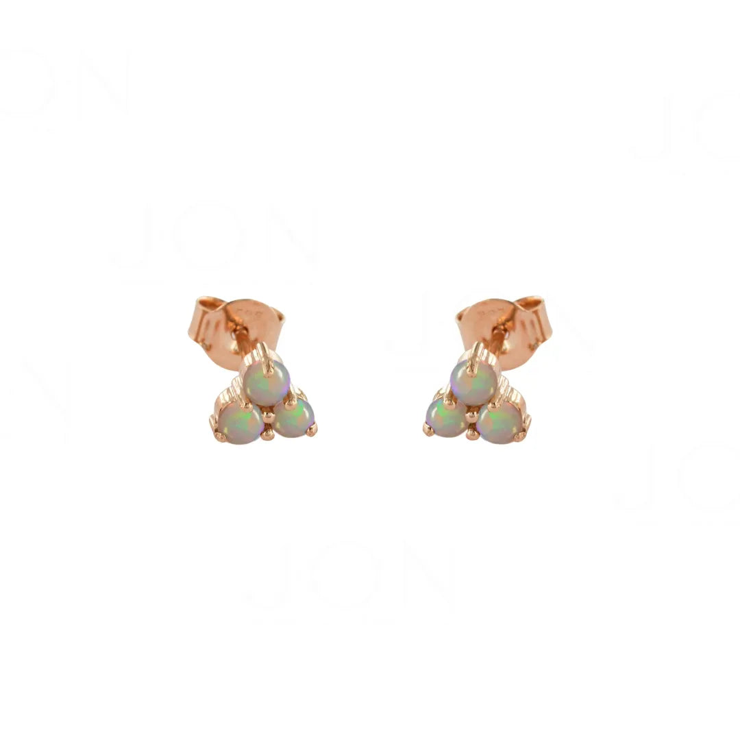 Three Opal Studs