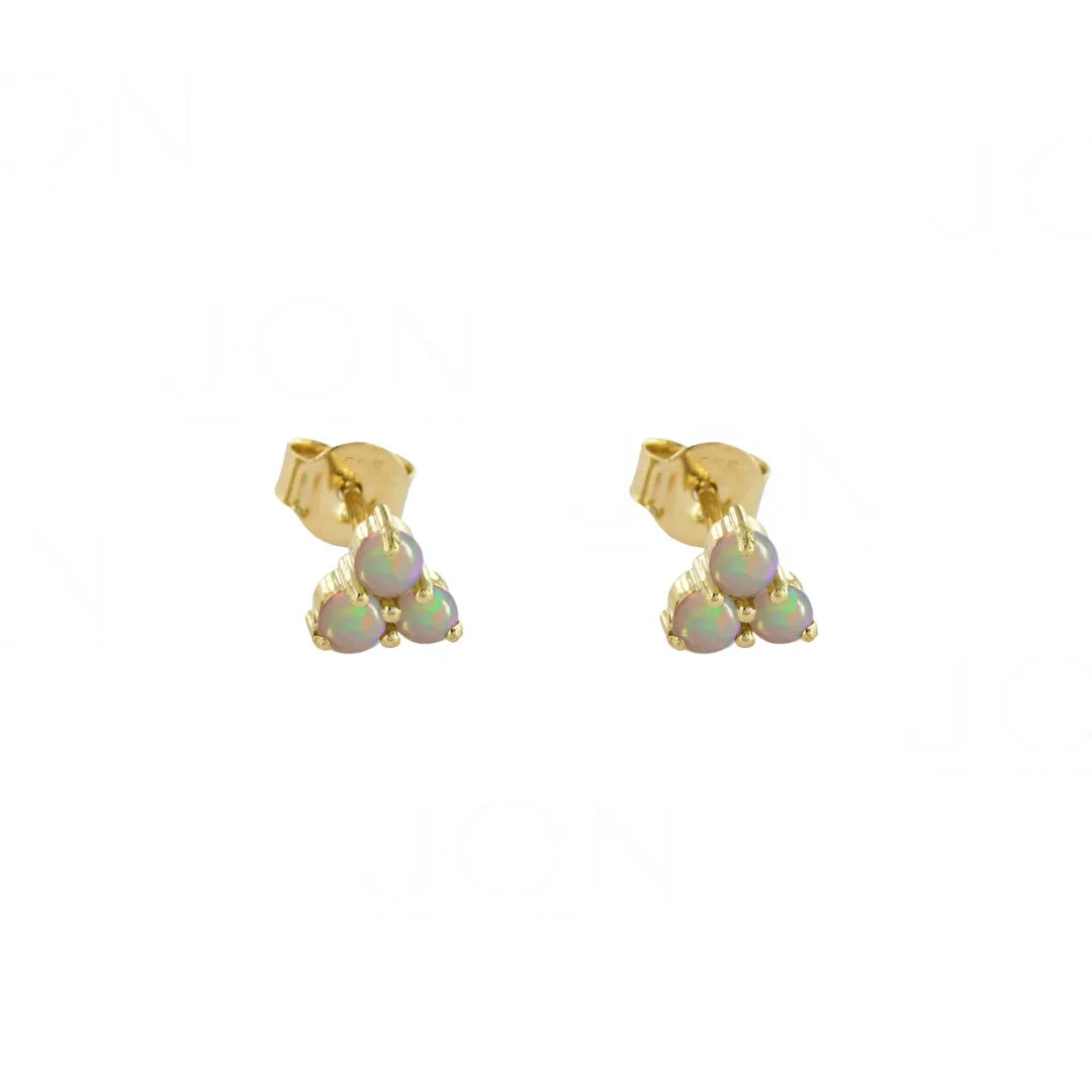Three Opal Studs