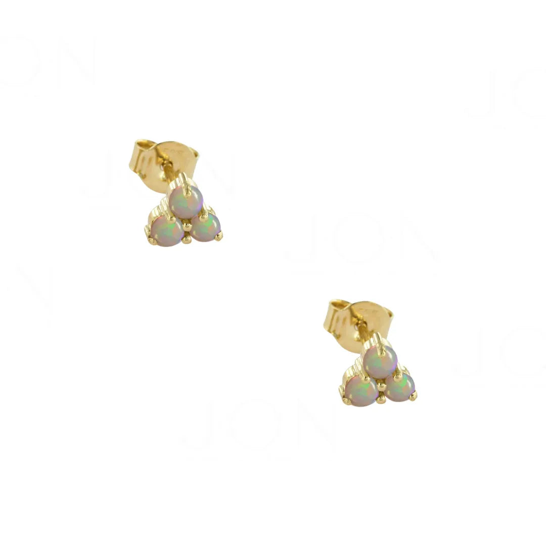 Three Opal Studs