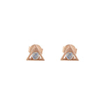 Moonstone Triangle Studs