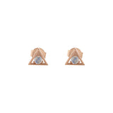 Moonstone Triangle Studs