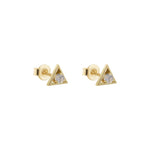 Moonstone Triangle Studs