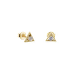 Moonstone Triangle Studs