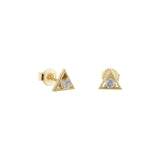 Moonstone Triangle Studs