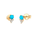 Turquoise Diamond Studs