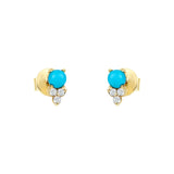 Turquoise Diamond Studs