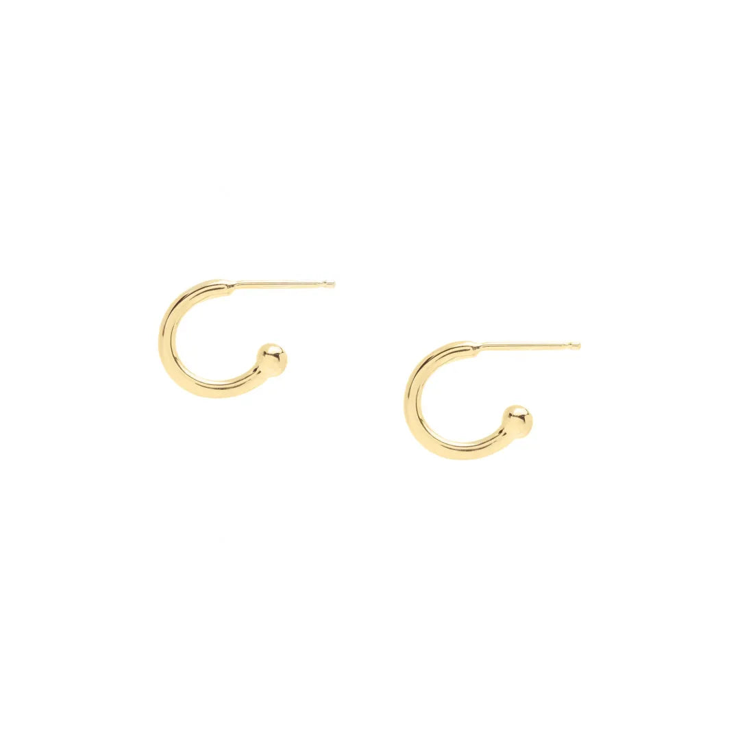 Golden Hoop Earrings|14k Solid Gold
