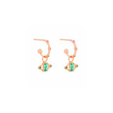 Emerald Baguette Ear Charm|14k Gold
