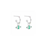 Emerald Baguette Ear Charm|14k Gold