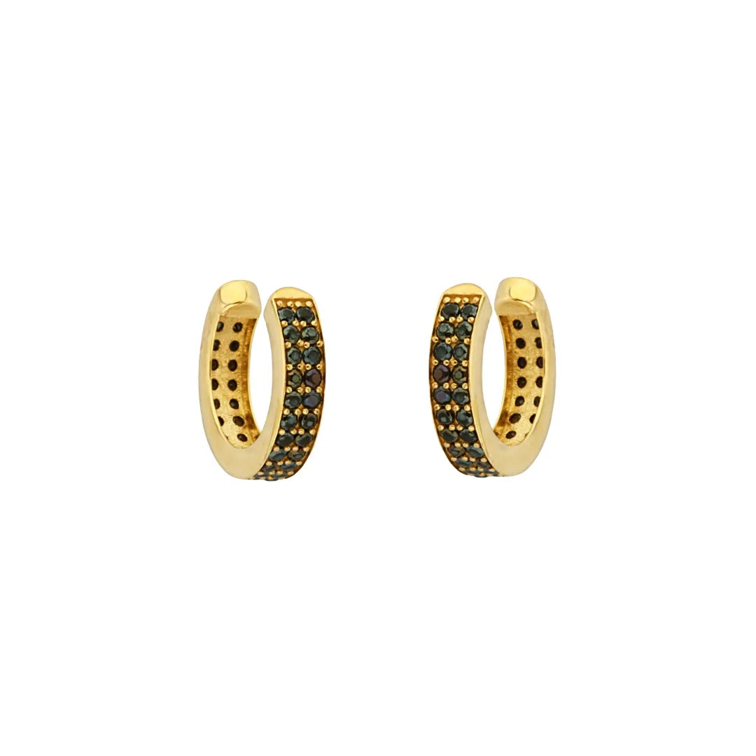 Black Diamond Ear Cuff|14k Gold