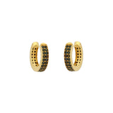 Black Diamond Ear Cuff|14k Gold