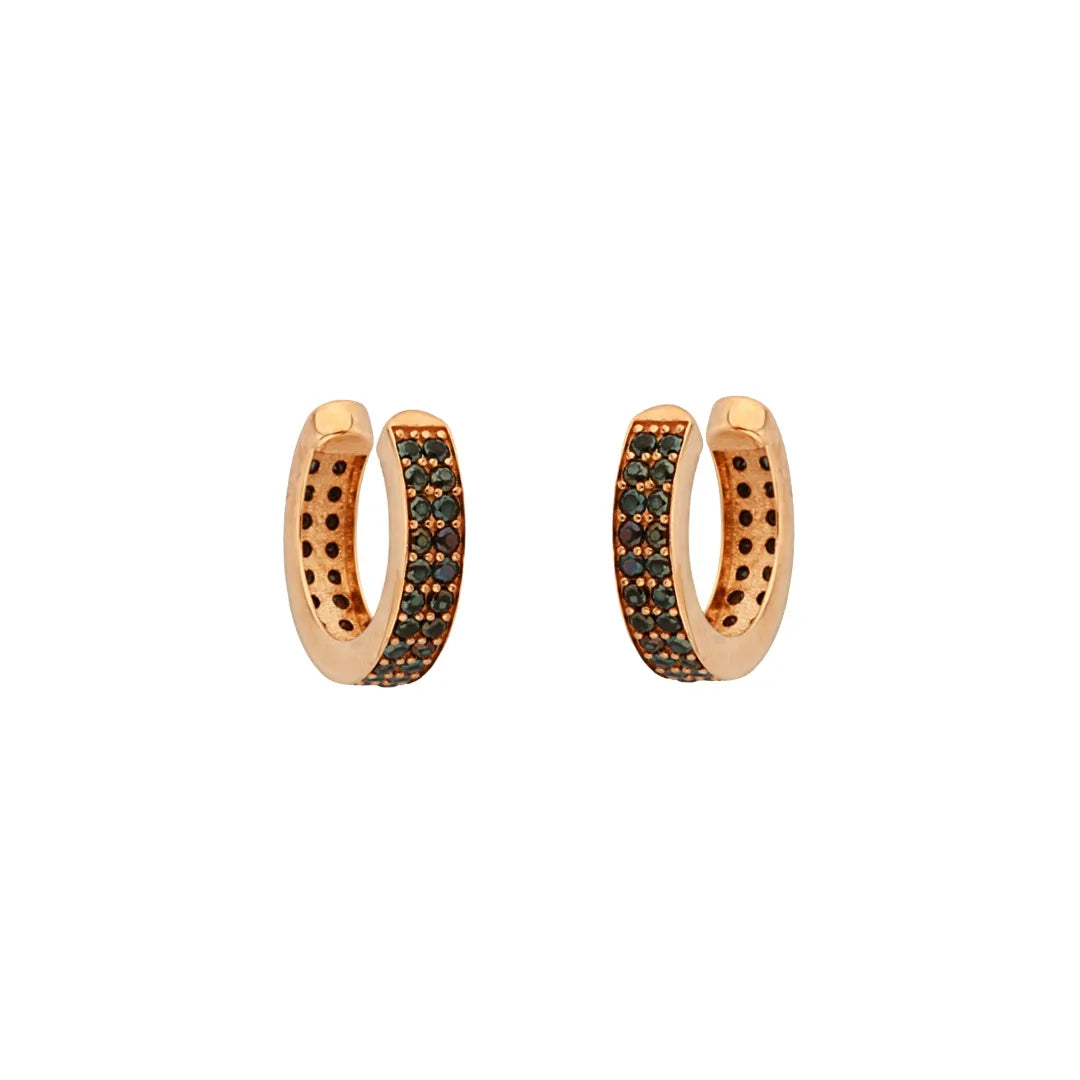 Black Diamond Ear Cuff|14k Gold