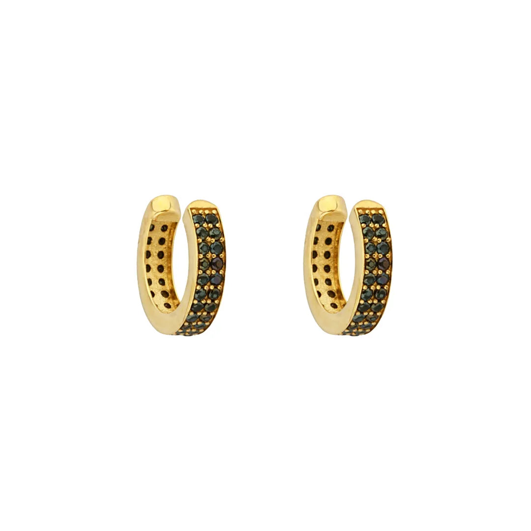 Black Diamond Ear Cuff|14k Gold