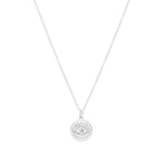 Diamond Evil Eye Disc Pendant