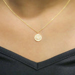 Diamond Evil Eye Disc Pendant