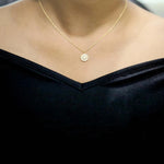 Diamond Evil Eye Disc Pendant
