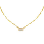 Solitaire Baguette Necklace