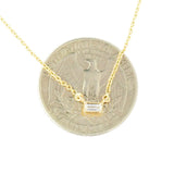 Solitaire Baguette Necklace