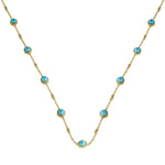 Bezel Turquoise Stationed Necklace