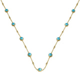 Bezel Turquoise Stationed Necklace