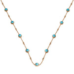 Bezel Turquoise Stationed Necklace