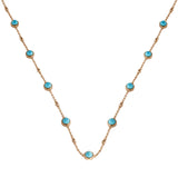 Bezel Turquoise Stationed Necklace