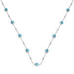 Bezel Turquoise Stationed Necklace