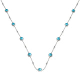 Bezel Turquoise Stationed Necklace