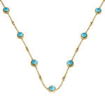 Bezel Turquoise Stationed Necklace