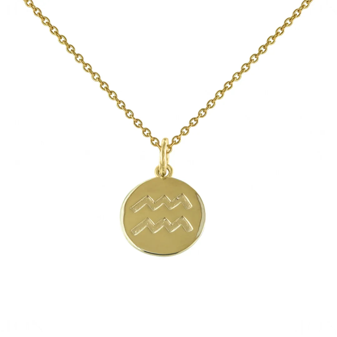 Zodiac Sign Engraved Necklace