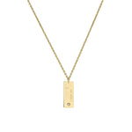 Roman Numeral Bar Necklace (Personalized Engraving)