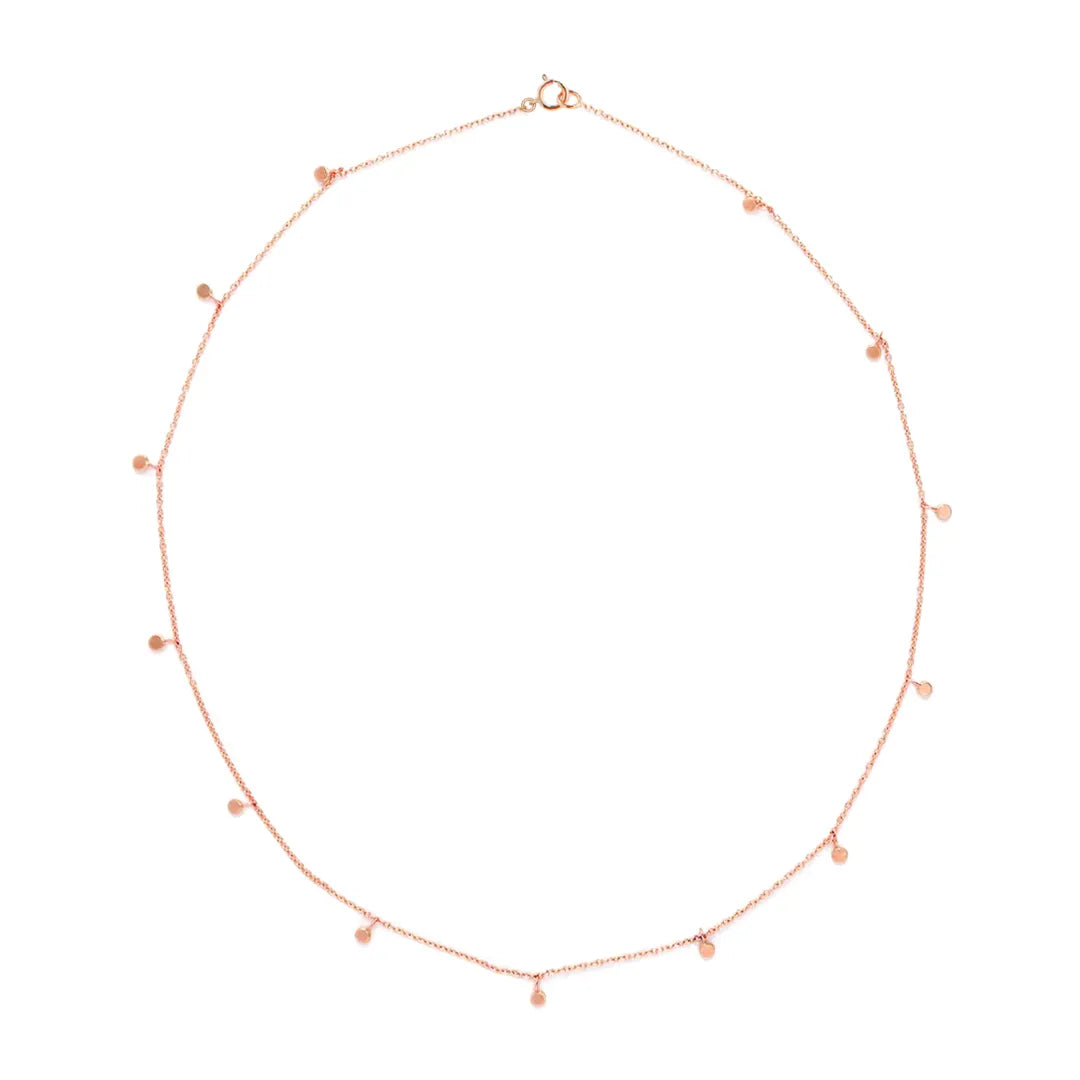 Disc Charm Choker|14k Gold Necklace