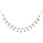 Black Diamond Fringe Necklace|14k Gold