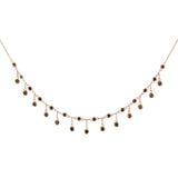Black Diamond Fringe Necklace|14k Gold