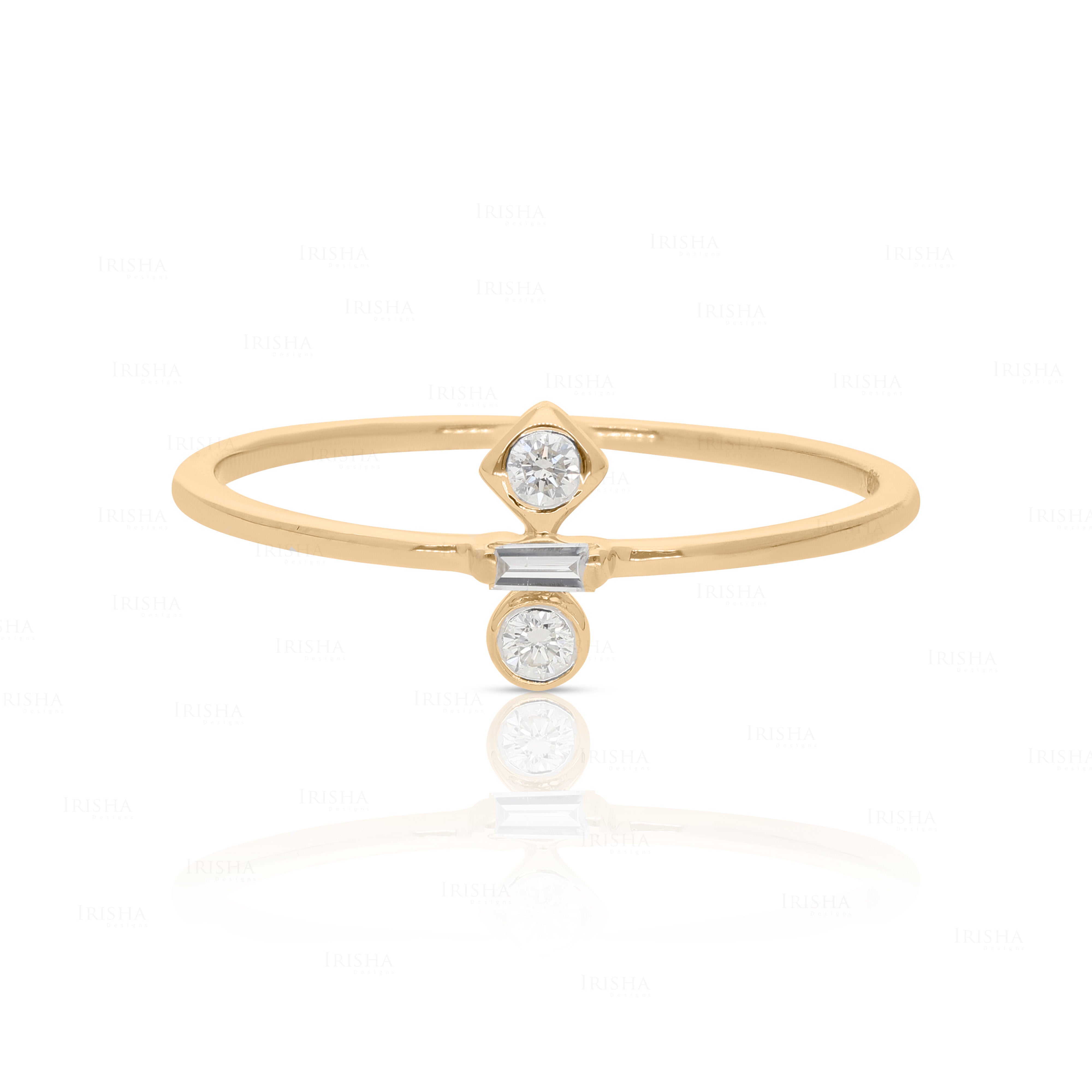 Geometric Baguette Diamond Band - The Jewelz 