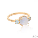 Natural Diamond And Opal Gemstone Ring - The Jewelz 
