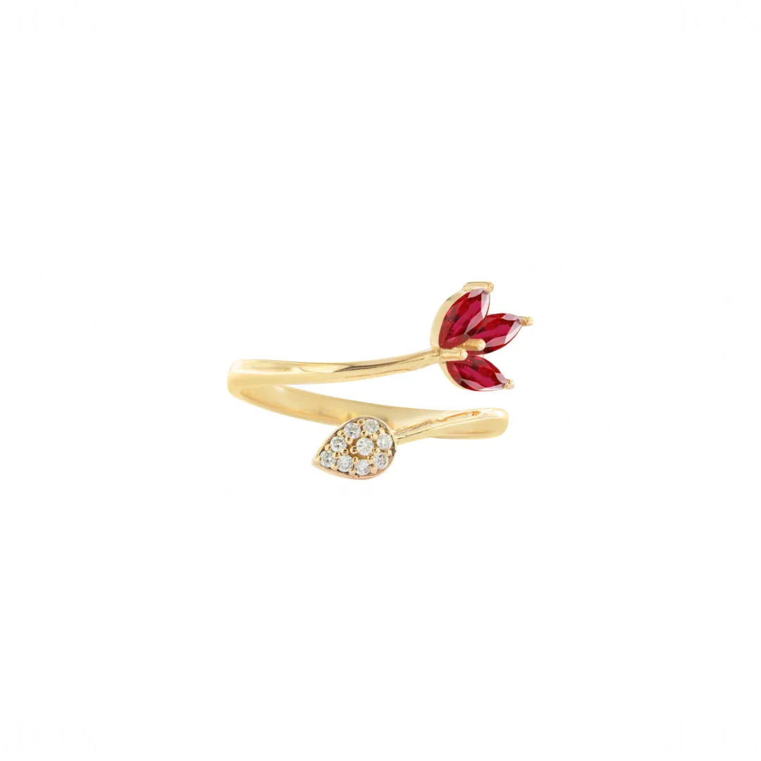 Ruby Pear Ring