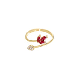 Ruby Pear Ring