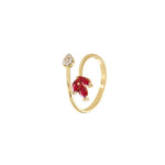 Ruby Pear Ring