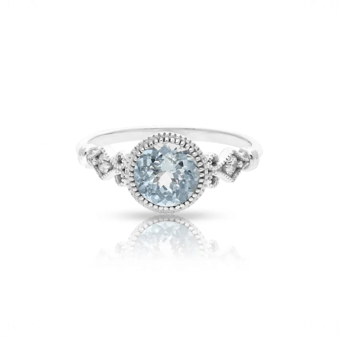 Aquamarine Orb Ring