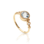 Aquamarine Orb Ring