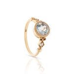 Aquamarine Orb Ring