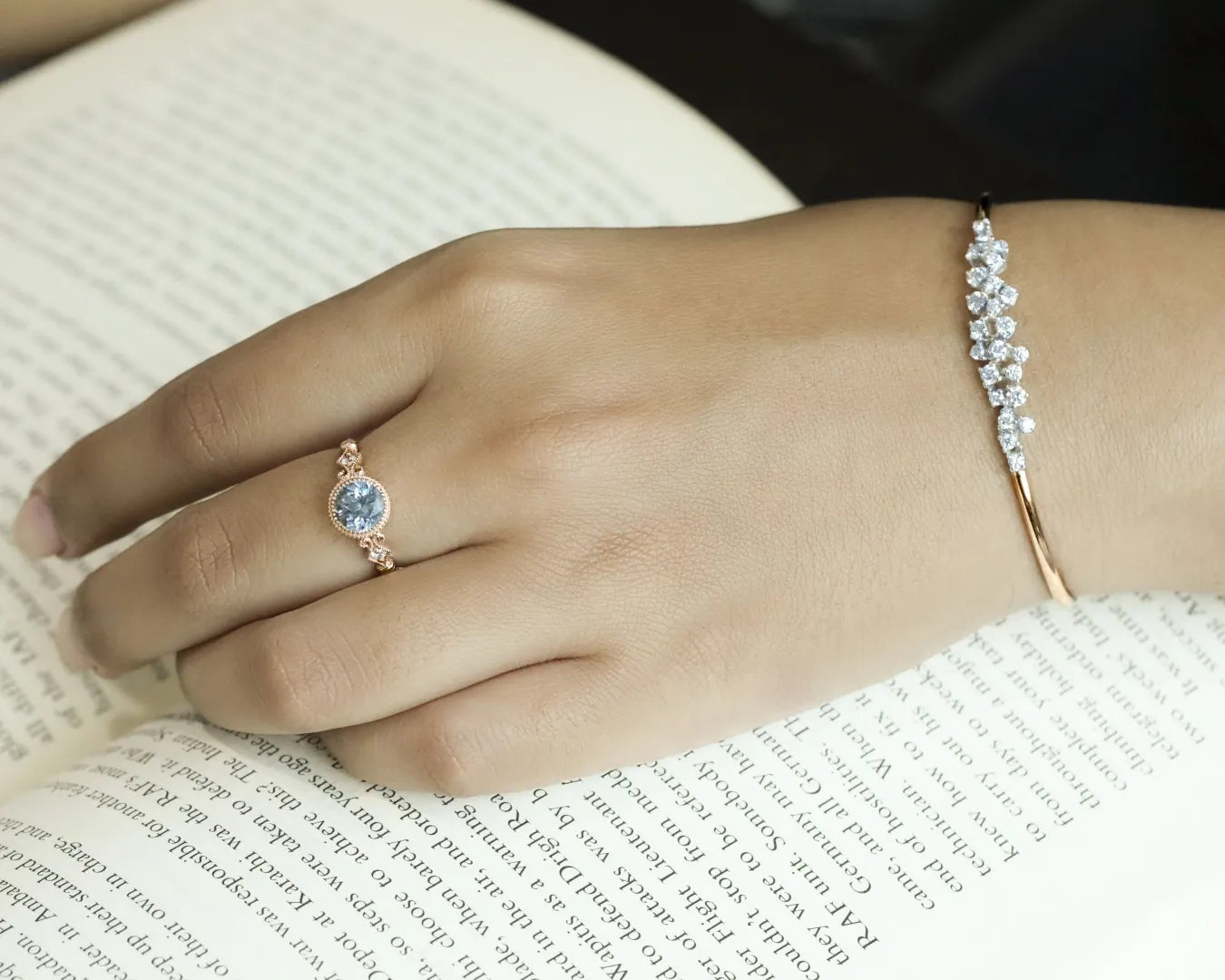 Aquamarine Orb Ring