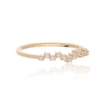 Diamond Cluster Wave Ring
