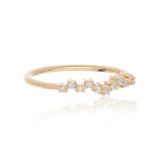 Diamond Cluster Wave Ring